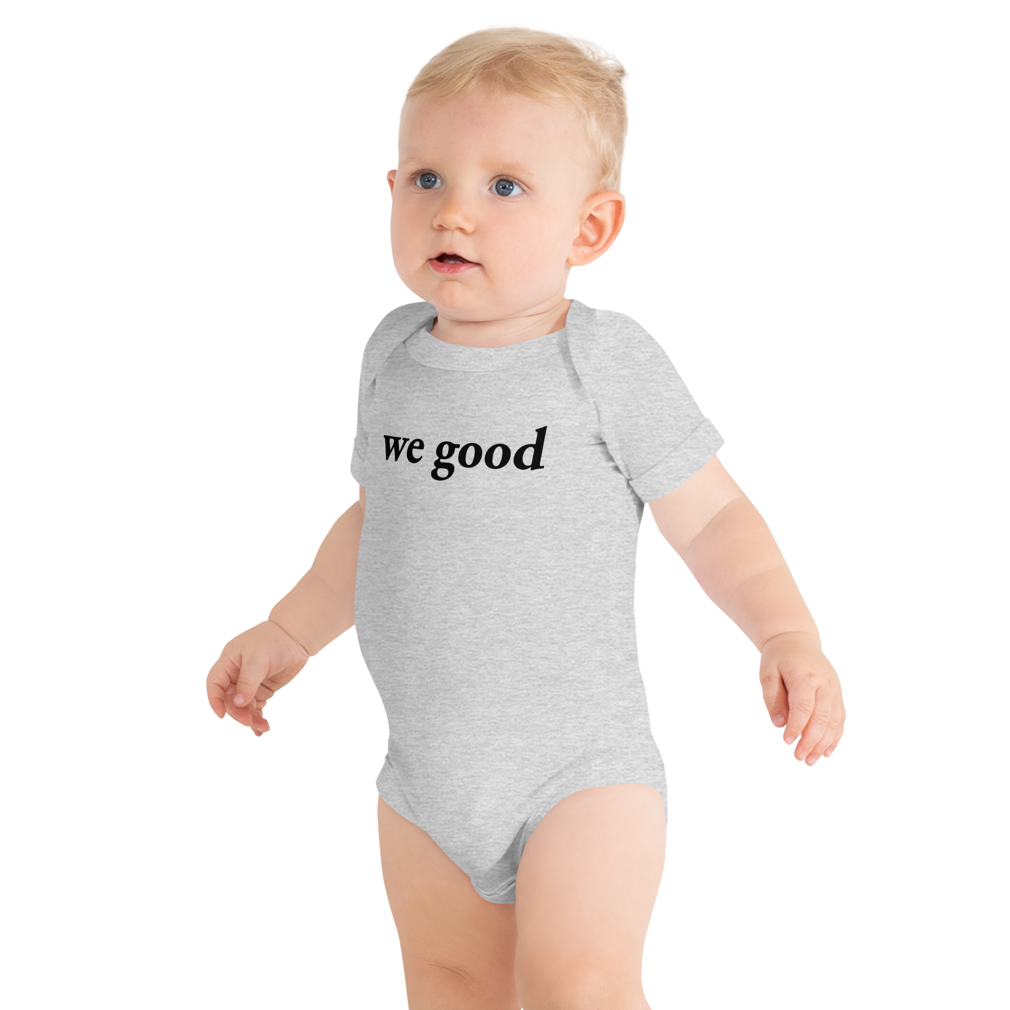 we good babysuit (heather grey)