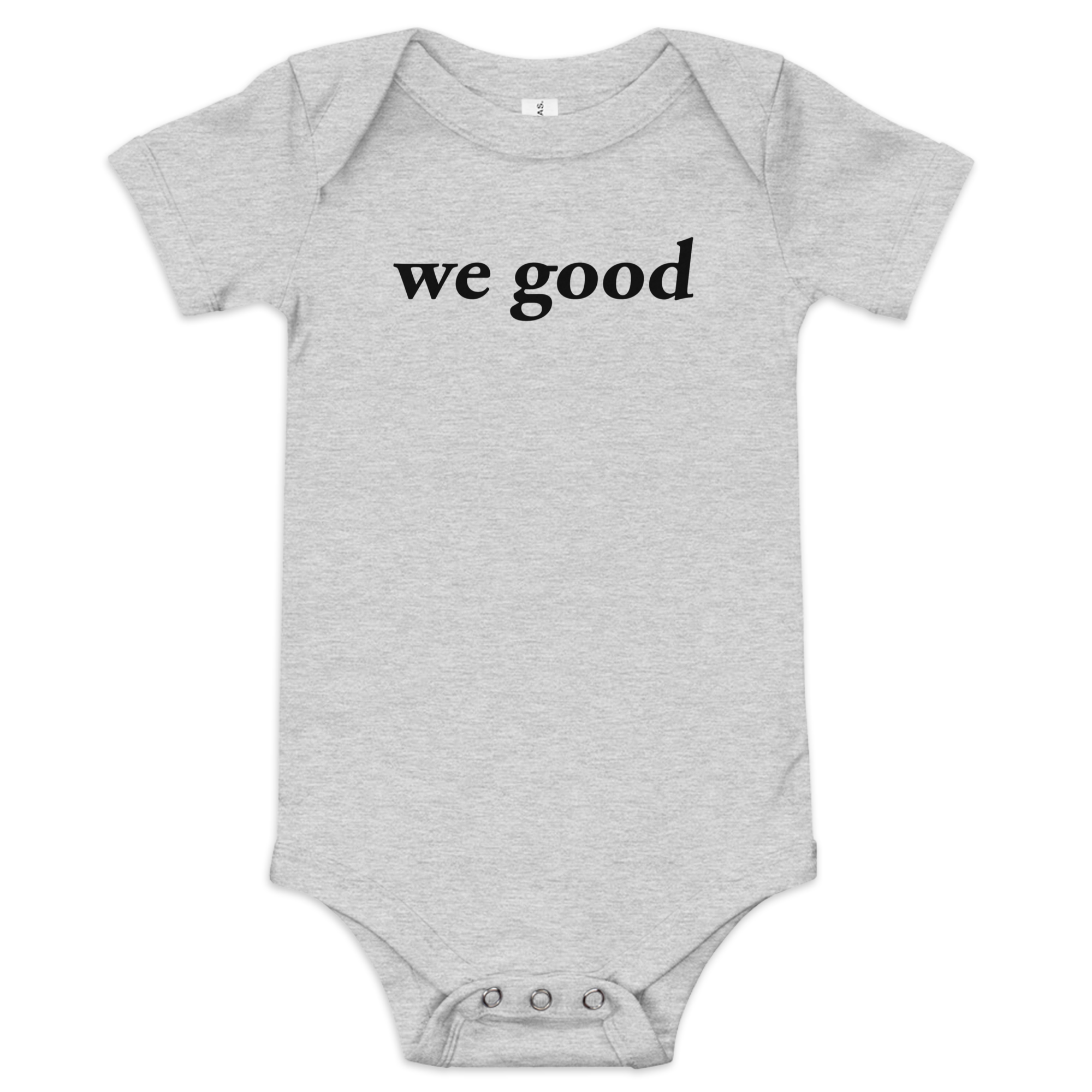 we good babysuit (heather grey)