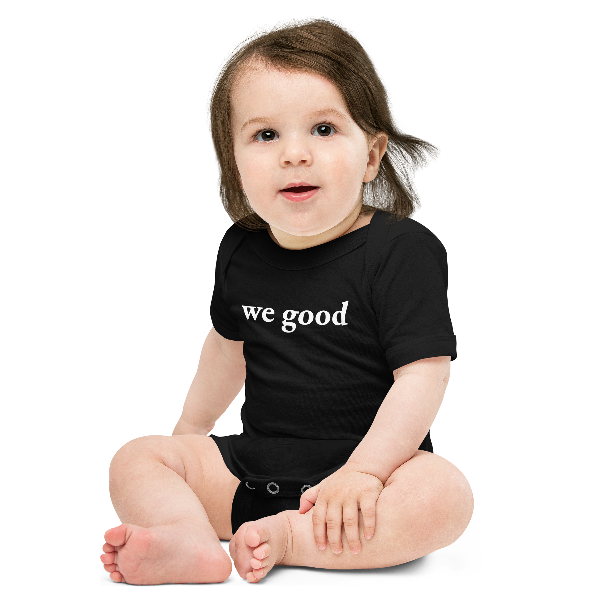 we good babysuit (black)