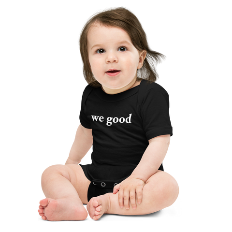 we good babysuit (black)