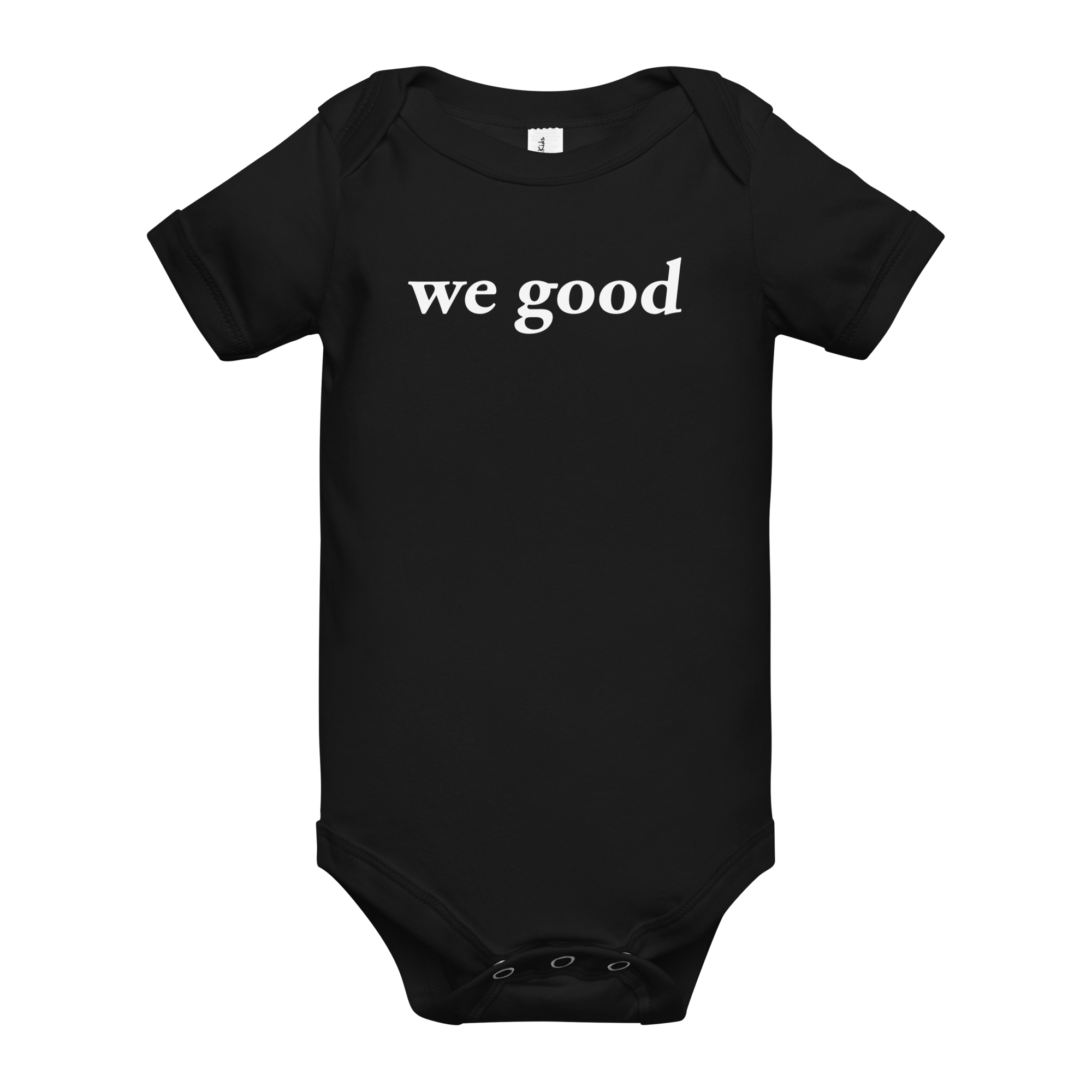 we good babysuit (black)