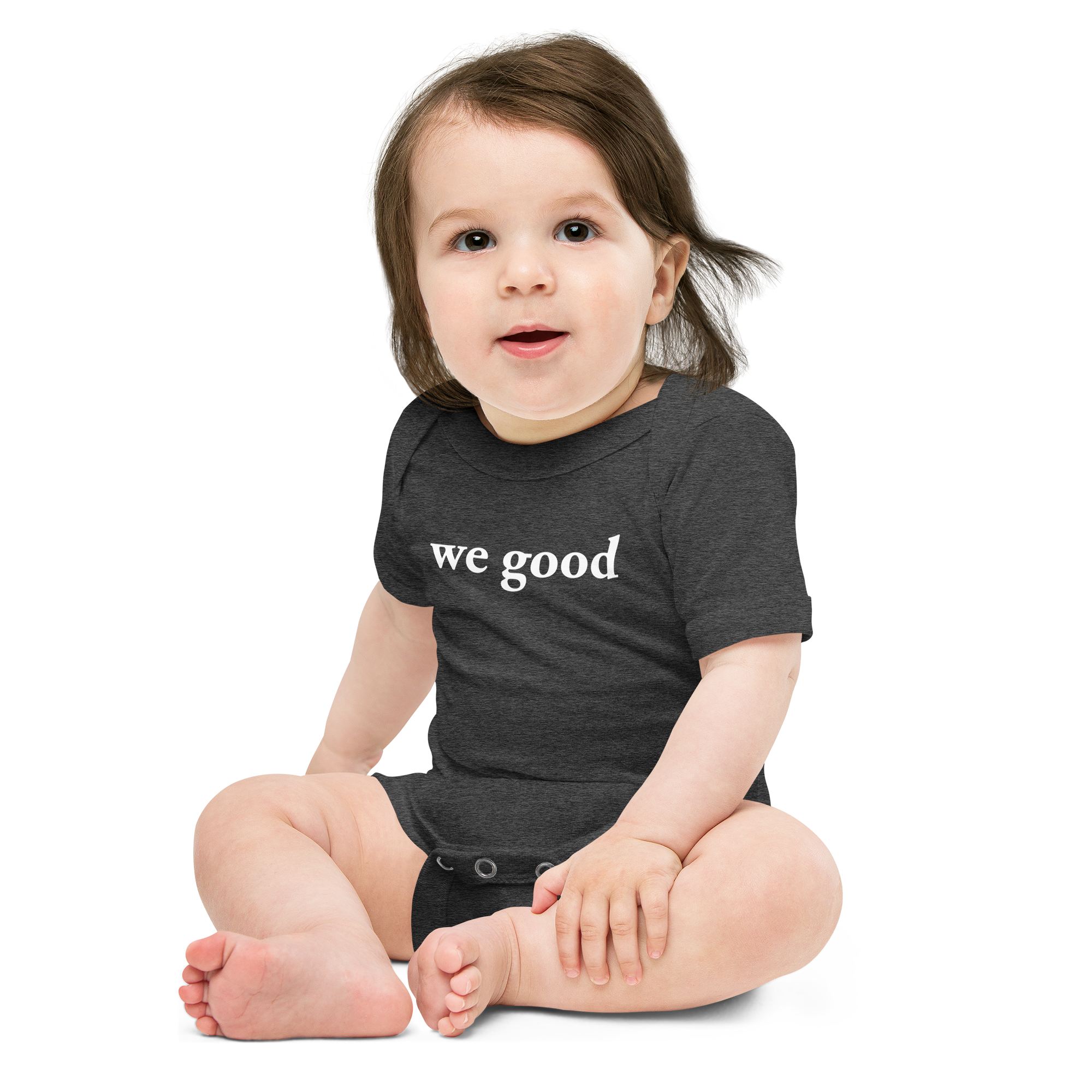 we good babysuit (heather grey)