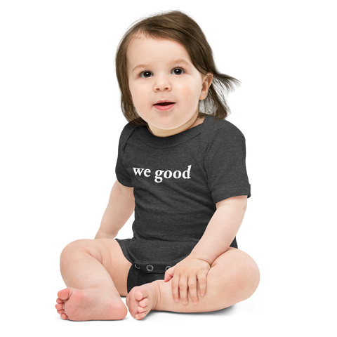 we good babysuit (heather grey)