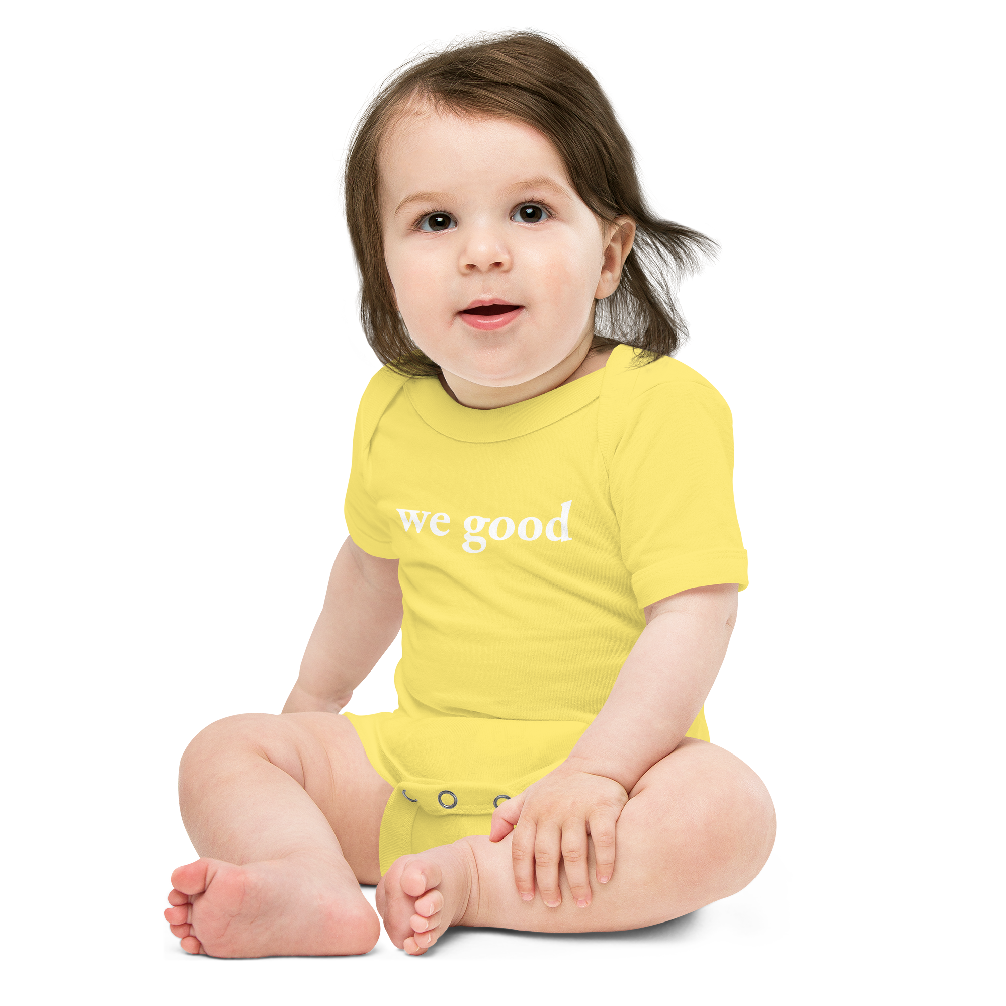 we good babysuit (yellow)