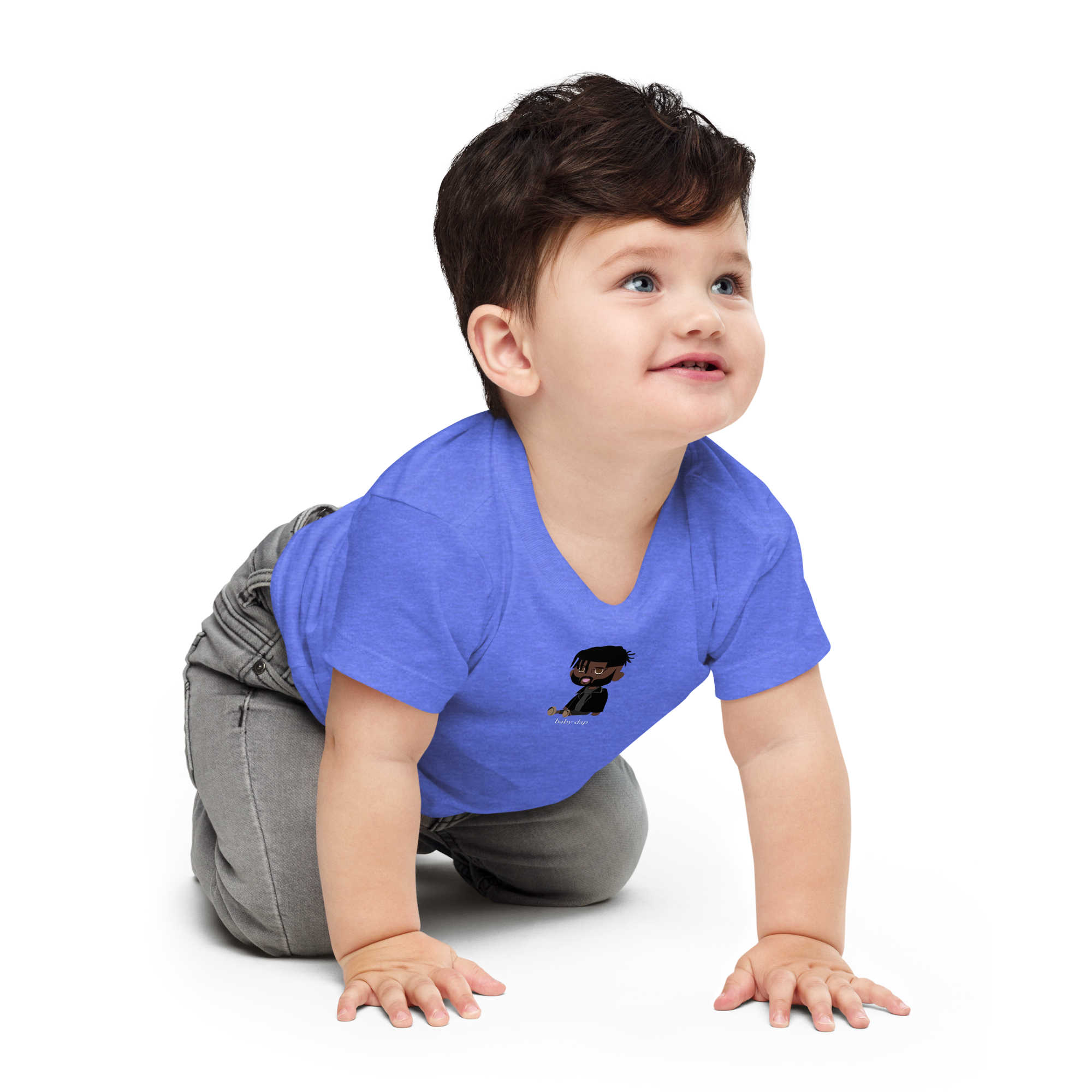 baby dap short sleeve tee (heather blue)