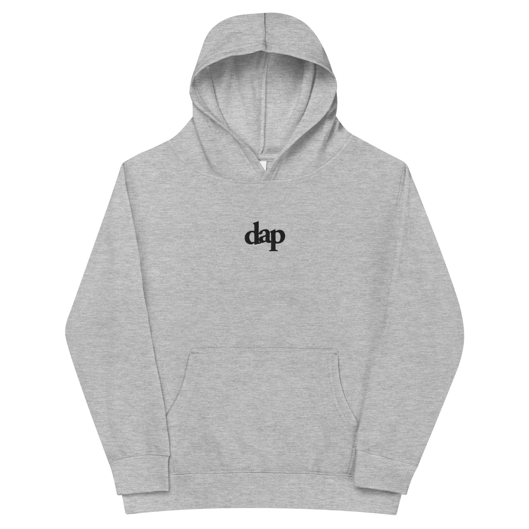 kids dap hoodie (grey + embroidery)