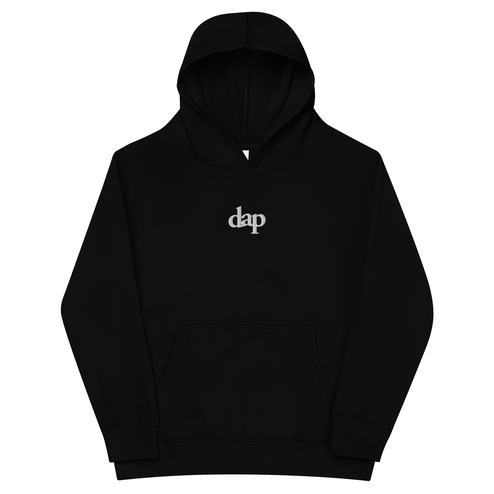 kids dap hoodie (black + embroidery)