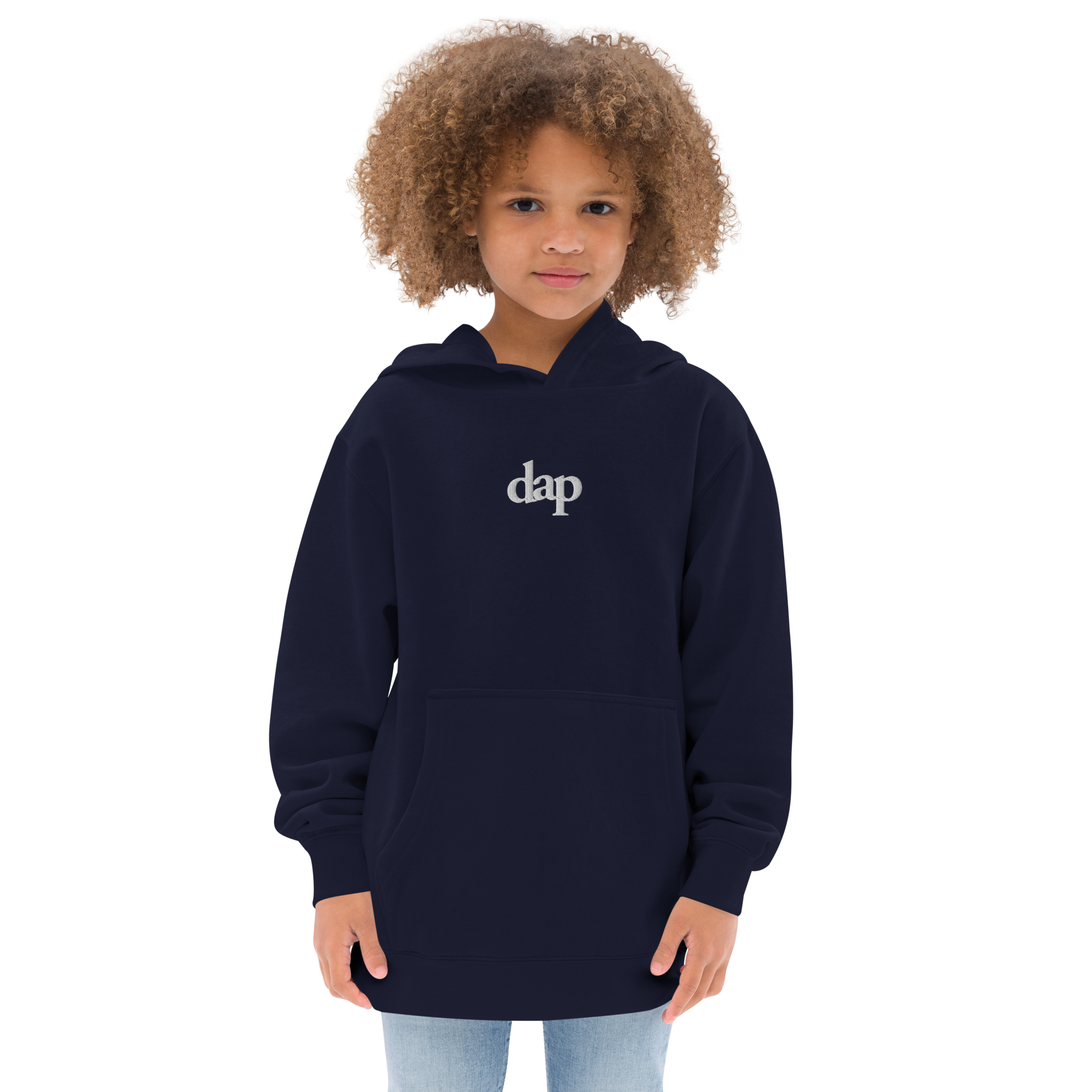 kids dap hoodie (navy + embroidery)