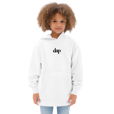 kids dap hoodie (white + embroidery)
