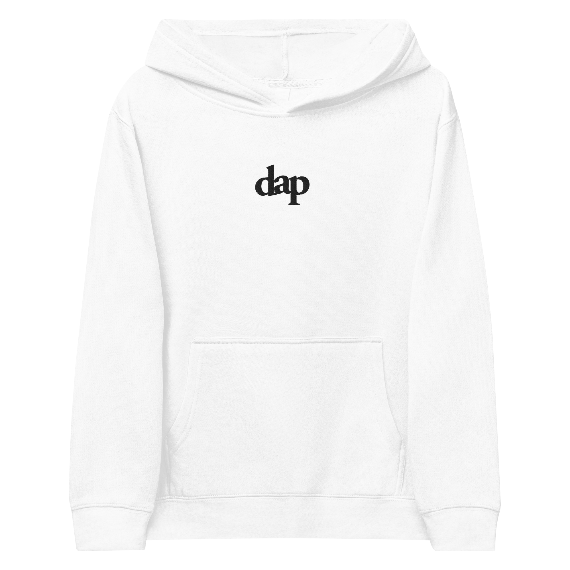 kids dap hoodie (white + embroidery)