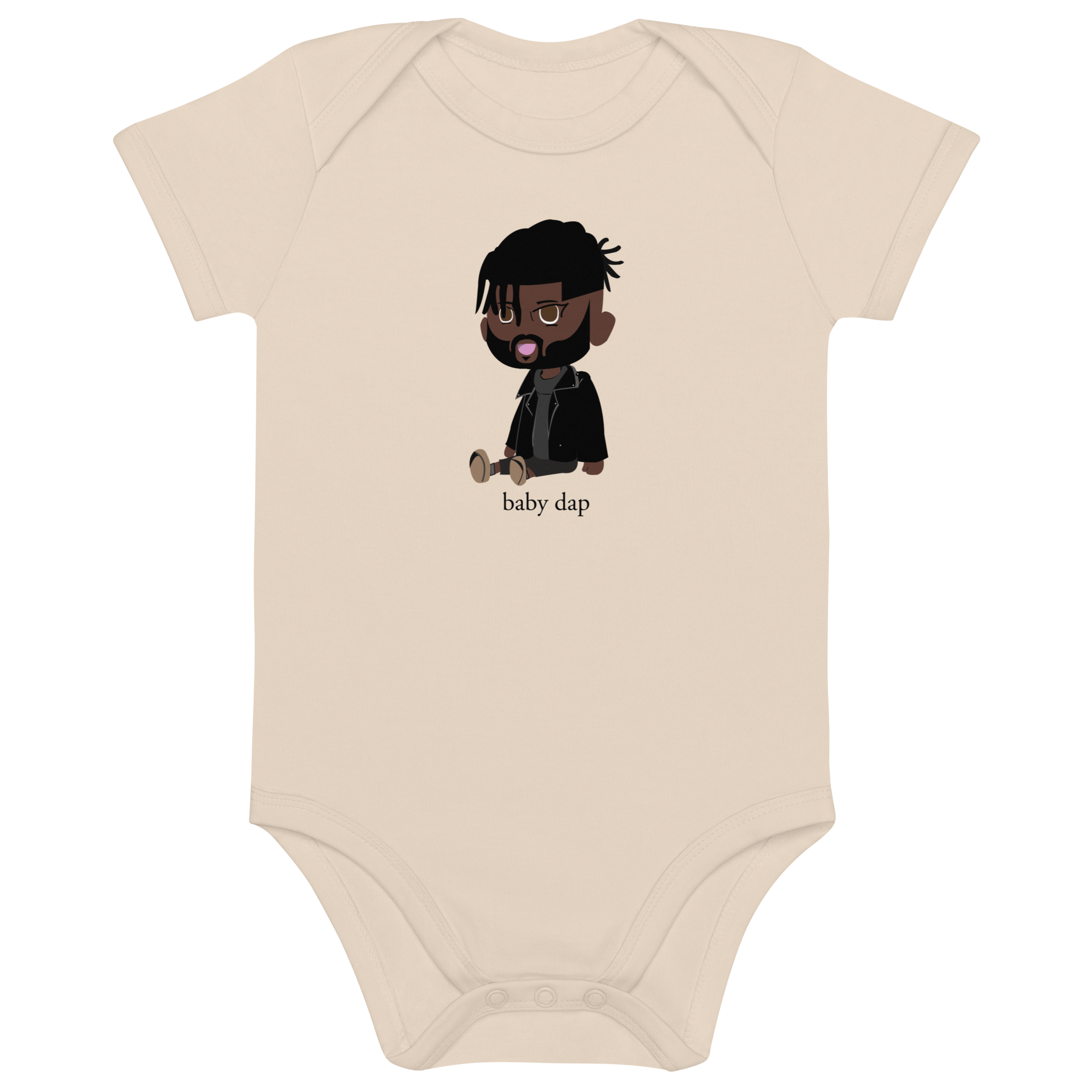 100% organic cotton baby dap babysuit (natural)