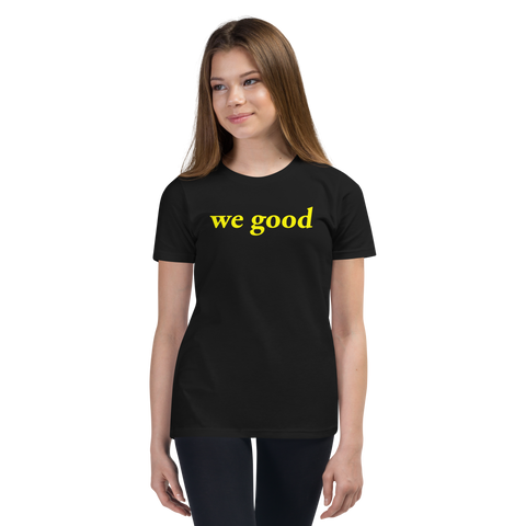 kids yellow we good tee