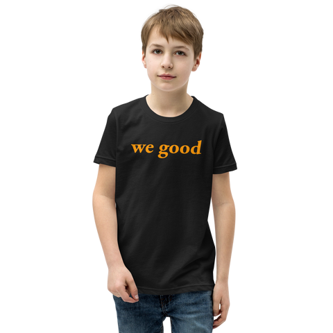 kids orange we good tee