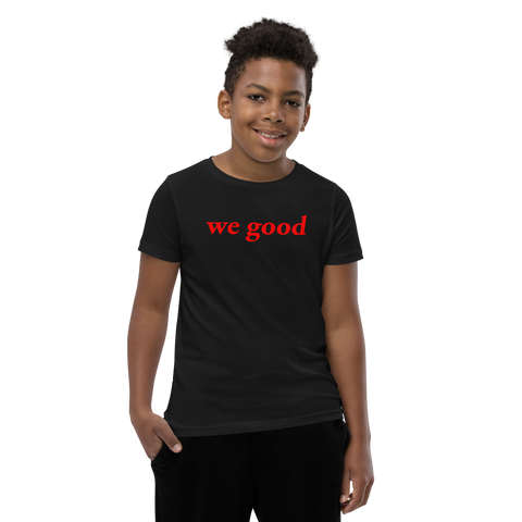 kids red we good tee