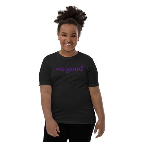 kids purple we good tee