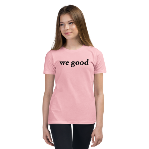 kids black we good tee
