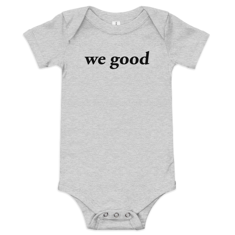 we good babysuit (heather grey)