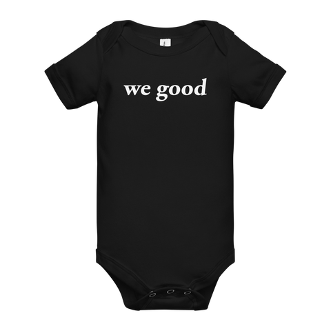 we good babysuit (black)