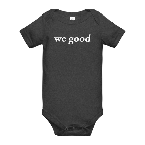 we good babysuit (heather grey)