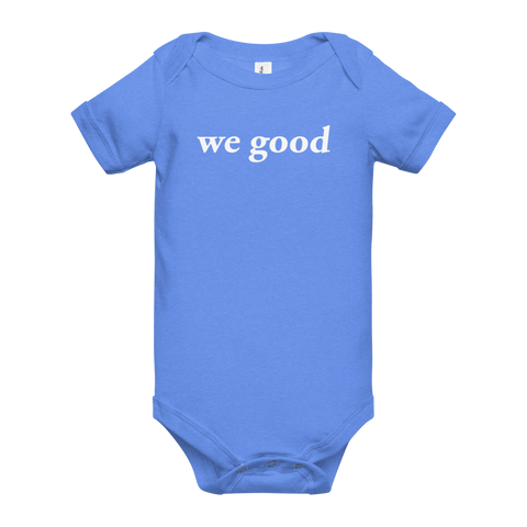 we good babysuit (heather blue)
