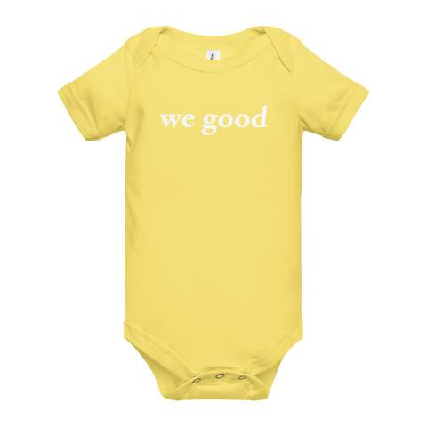 we good babysuit (yellow)