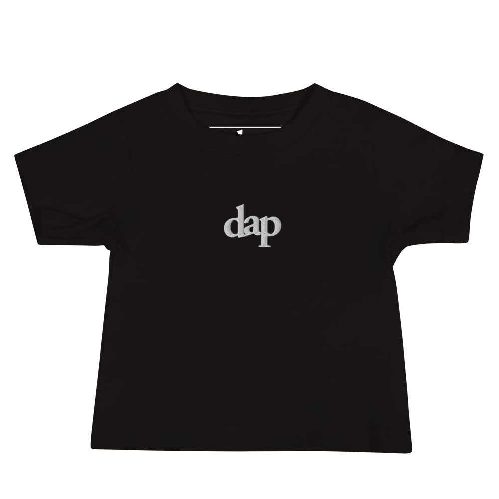 baby dap logo short sleeve tee (black + embroidery)