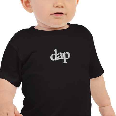 baby dap logo short sleeve tee (black + embroidery)
