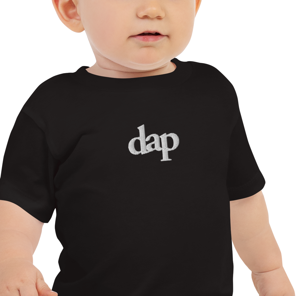 baby dap logo short sleeve tee (black + embroidery)