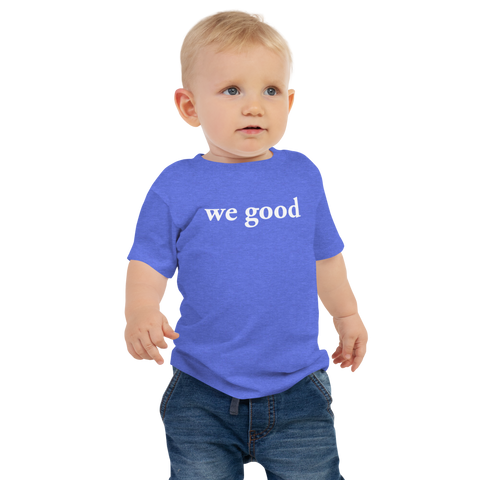 baby we good short sleeve tee (heather blue)