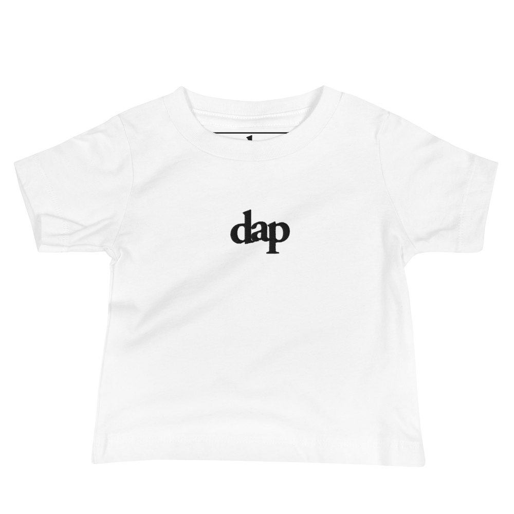 baby dap logo short sleeve tee (white + embroidery)