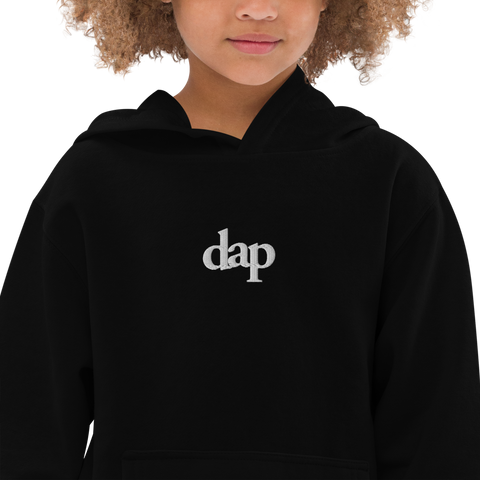 kids dap hoodie (black + embroidery)