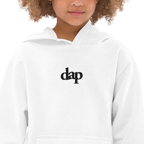 kids dap hoodie (white + embroidery)