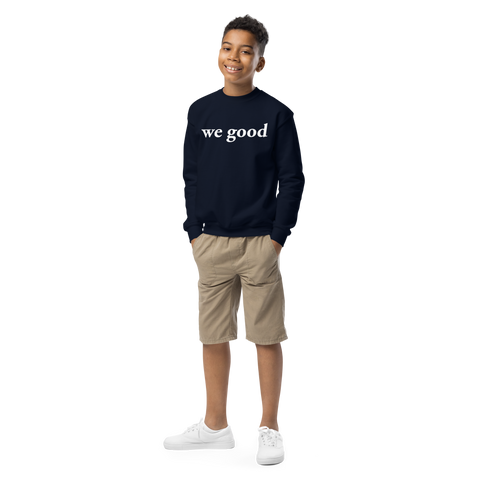 kids we good sweatshirt (navy)