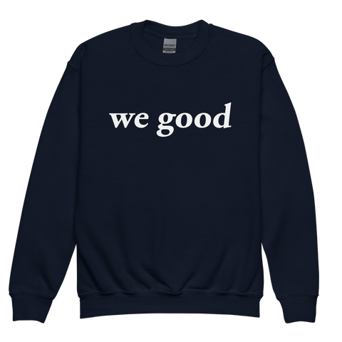 kids we good sweatshirt (navy)