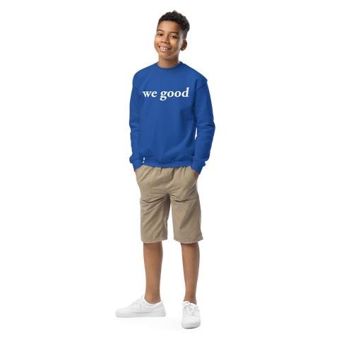 kids we good sweatshirt (blue)