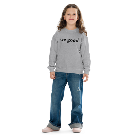 kids we good sweatshirt (grey)