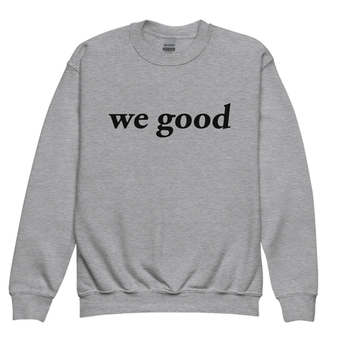 kids we good sweatshirt (grey)